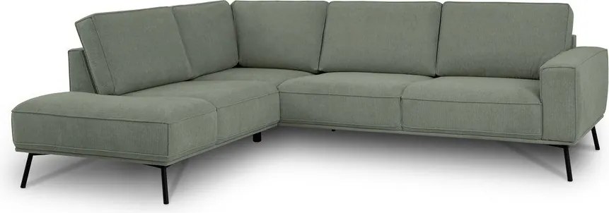 Colțar verde cu tapițerie din chenille (cu colț pe partea stângă/în formă de ”L”) Amsterdam – Scandic