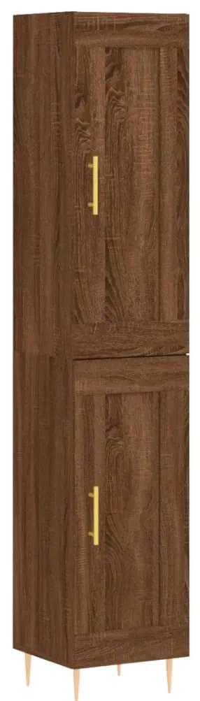 3200448 vidaXL Dulap înalt, stejar maro, 34,5x34x180 cm, lemn prelucrat
