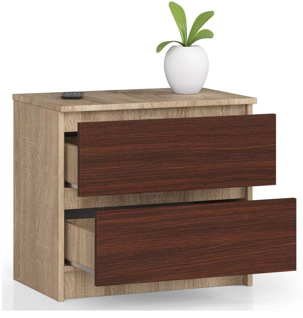 Noptieră Kalista (stejar sonoma + wenge). 1069021
