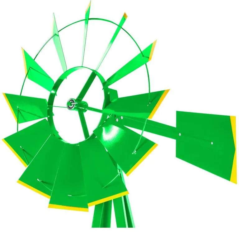 Moară de vânt în stil USA - verde 245 cm