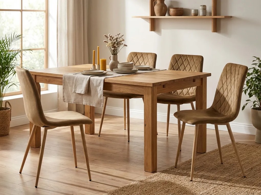 Scaun de catifea maro TURIN