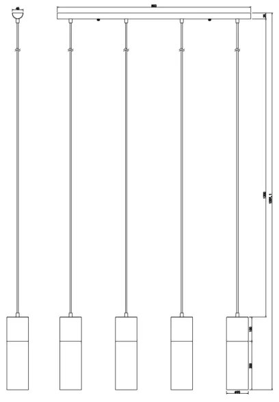 Globo 21000-4HN - Lustră pe cablu ANNIKA 4xE27/25W/230V