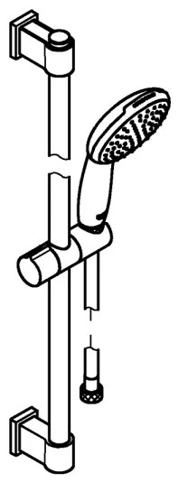 GROHE 27942001 - Set de duș VITALIO START 110 600 mm, crom lucios