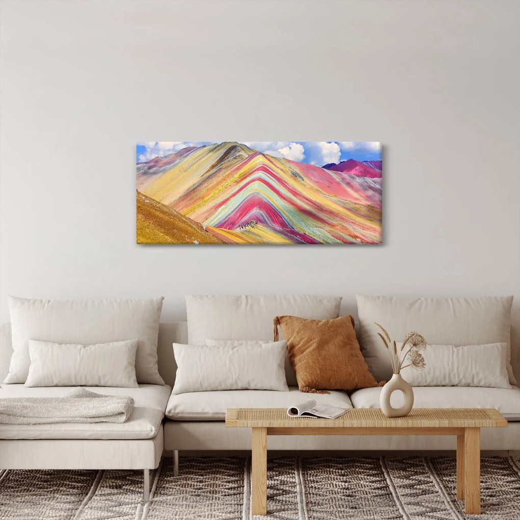 Tablou - Muntele Curcubeu, Peru (120x50 cm)