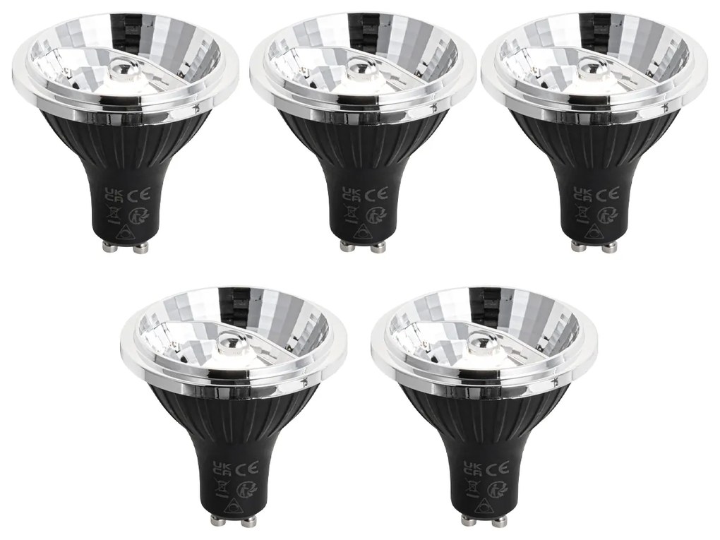 Set de 5 becuri LED GU10 cu 3 trepte de intensitate luminoasă, 70 mm, 6,5 W, 600 LM, 4000 K