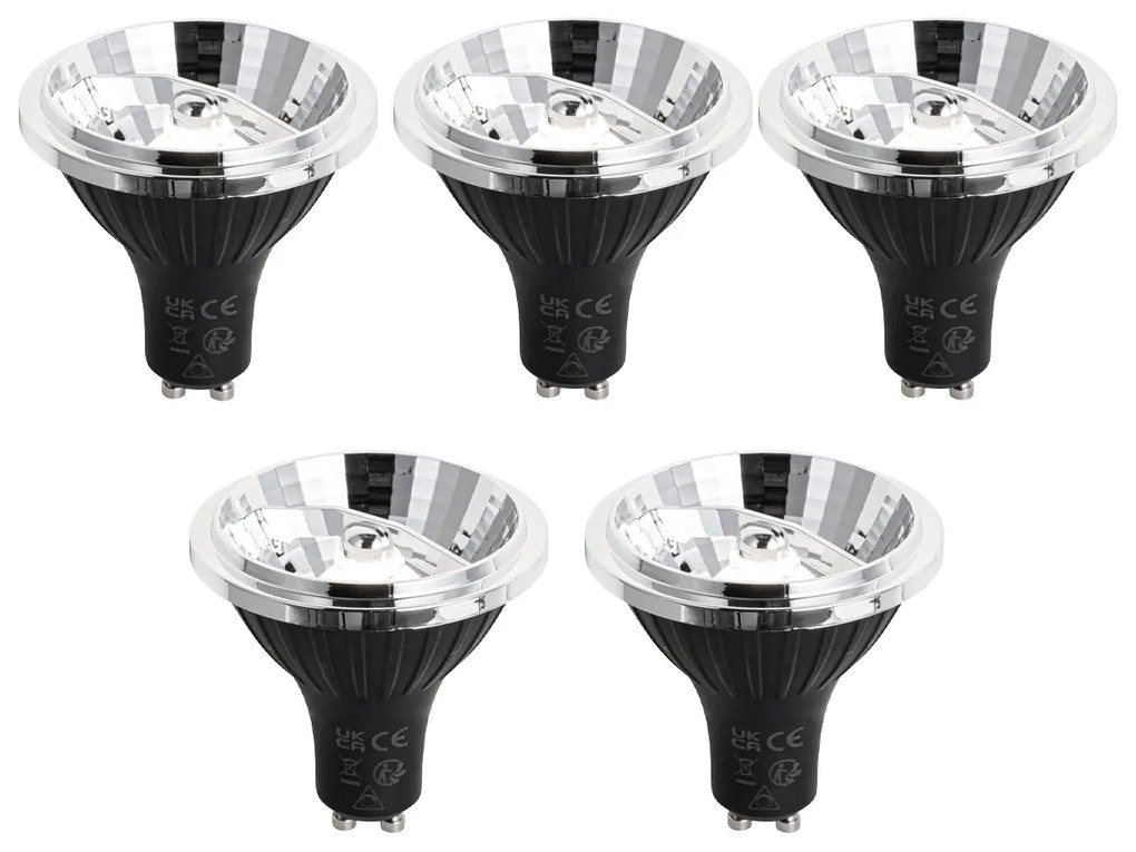 Set de 5 becuri LED GU10 dimabile în 3 trepte 70mm 6.5W 600 lm 4000K