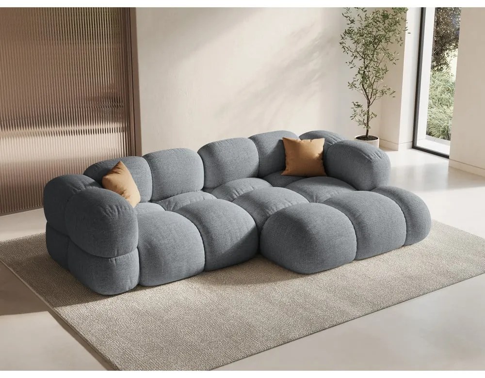 Colțar gri (cu colț pe partea dreaptă/cu șezlong) Loretto – Cosmopolitan Design