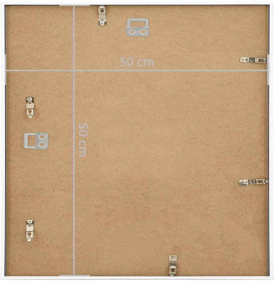 Rame foto colaj pentru perete masa, 3 buc., alb, 50x50 cm, MDF 3, Alb, 50 x 50 cm