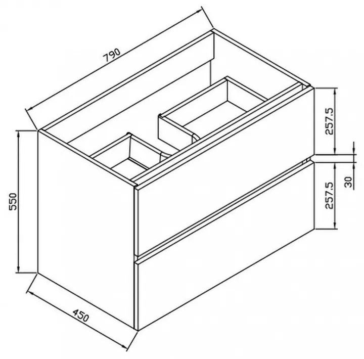 Mobilier complet de baie Elois 80