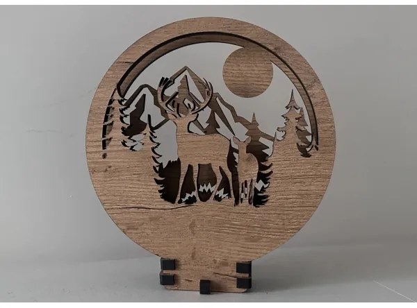 Li-Go 23592/DUB2 - Decorațiune LED de masă reglabilă LED/12W/230V 20x22 cm stejar