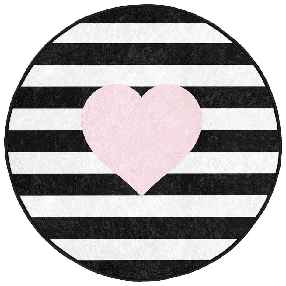 Covor rotund pentru copii negru-alb ø 100 cm Comfort – Mila Home