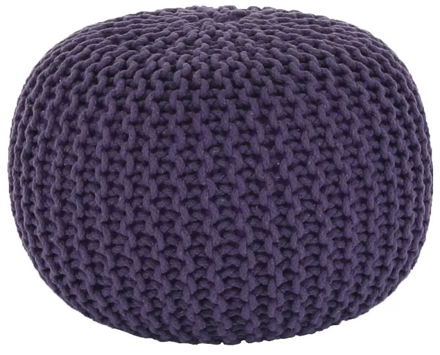 Taburet împletit, bumbac violet, GOBI TYP 2