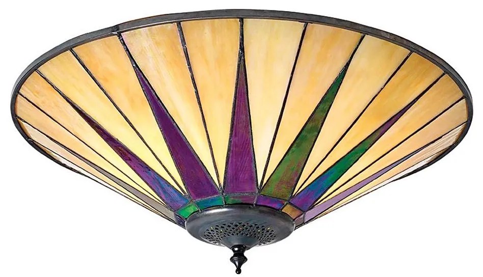 Endon 70240 - Plafonieră Tiffany DARK STAR, 2 x E27, 40 W, 230 V, Ø 49 cm