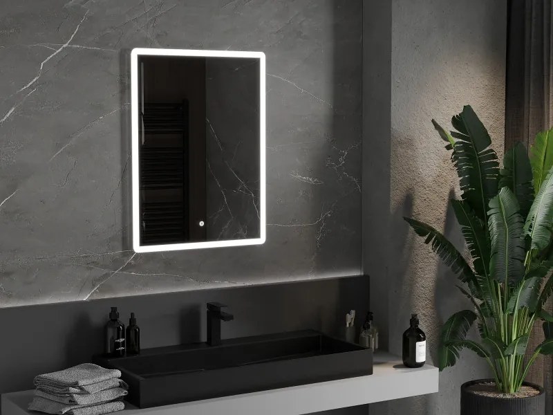 Mexen Navia oglindă de baie iluminată 60 x 80 cm, LED 6000K, anti-aburire - 9803-060-080-611-00