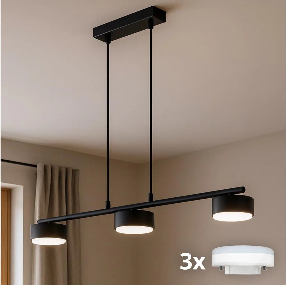 Brilagi - Lustră LED pe cablu MONO 3xGX53/30W/230V neagră