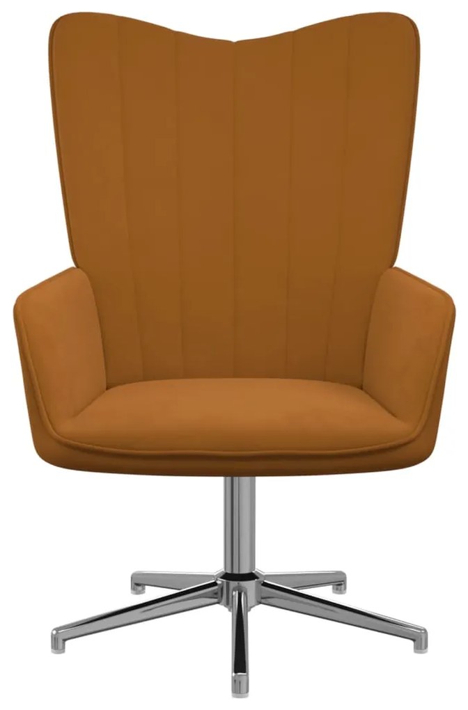 327729 vidaXL Scaun de relaxare, maro, catifea