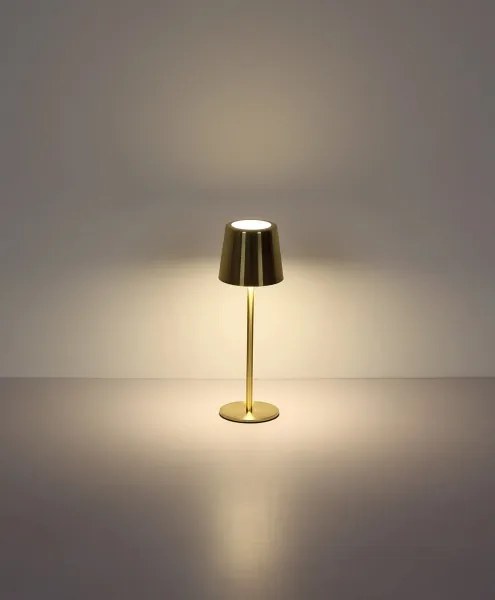 Globo 58482M-LED Lampă de birou VANCOUVER, reglabilă prin atingere și reîncărcabilă, 2W/3,7V 2200 mAh, auriu