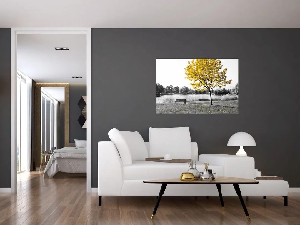 Tablou - relaxare în parc (90x60 cm)