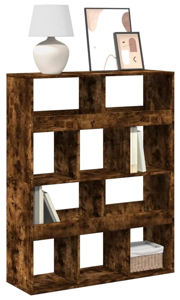 vidaXL Bibliotecă, stejar fumuriu, 100x33x125,5 cm, lemn prelucrat