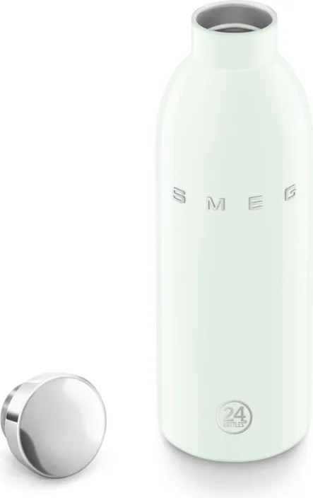 Sticla termos SMEG Clima 50's Style WBF01PG, 500 ml, Inchidere ermetica, Pereti dubli, Otel inoxidabil 18/8, Verde