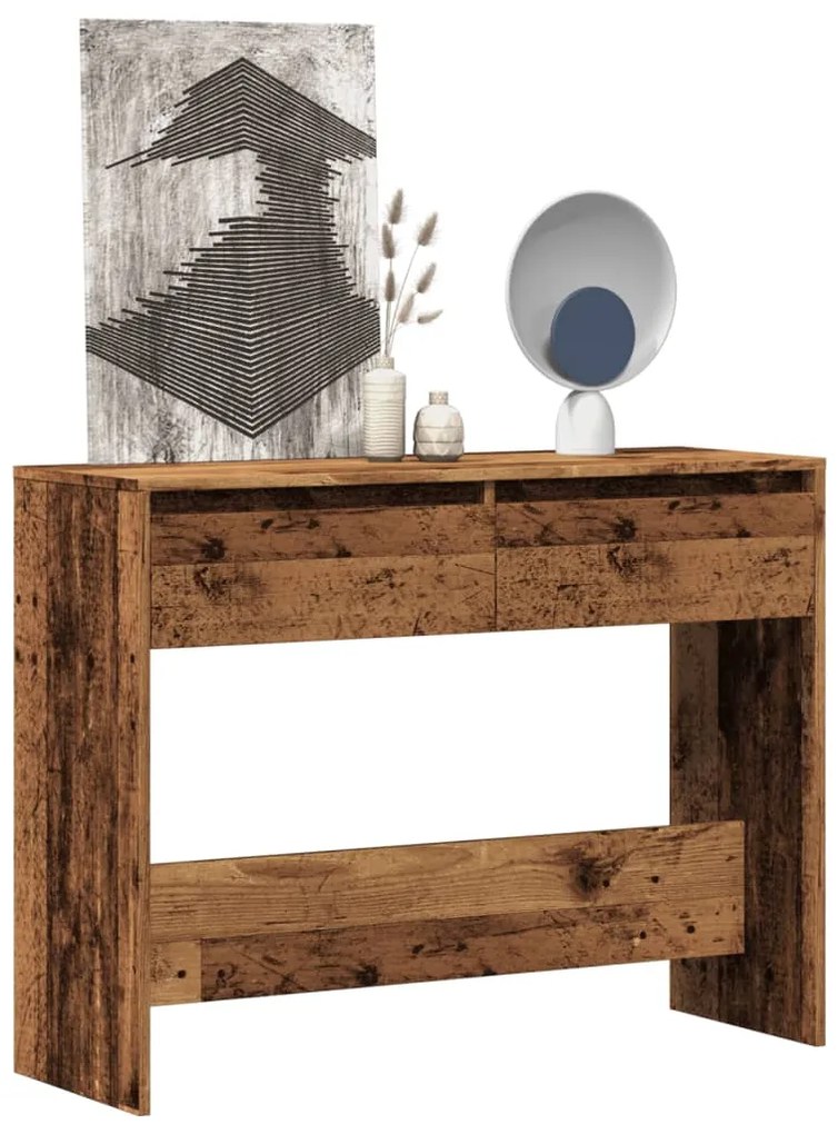 vidaXL Masă consolă, lemn vechi, 100x35x76,5 cm, lemn prelucrat