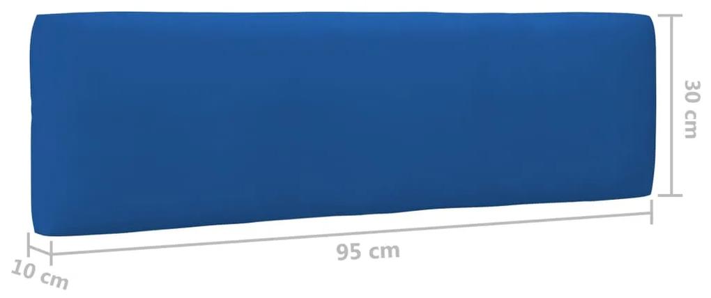Canapea coltar de gradina din paleti, lemn de pin alb tratat Albastru regal, Canapea coltar, Alb, 1
