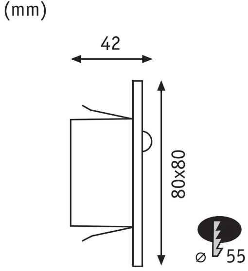 Corp de iluminat cu senzor pentru scări Paulmann 93134 LED/1,2W EDGE 230V crom