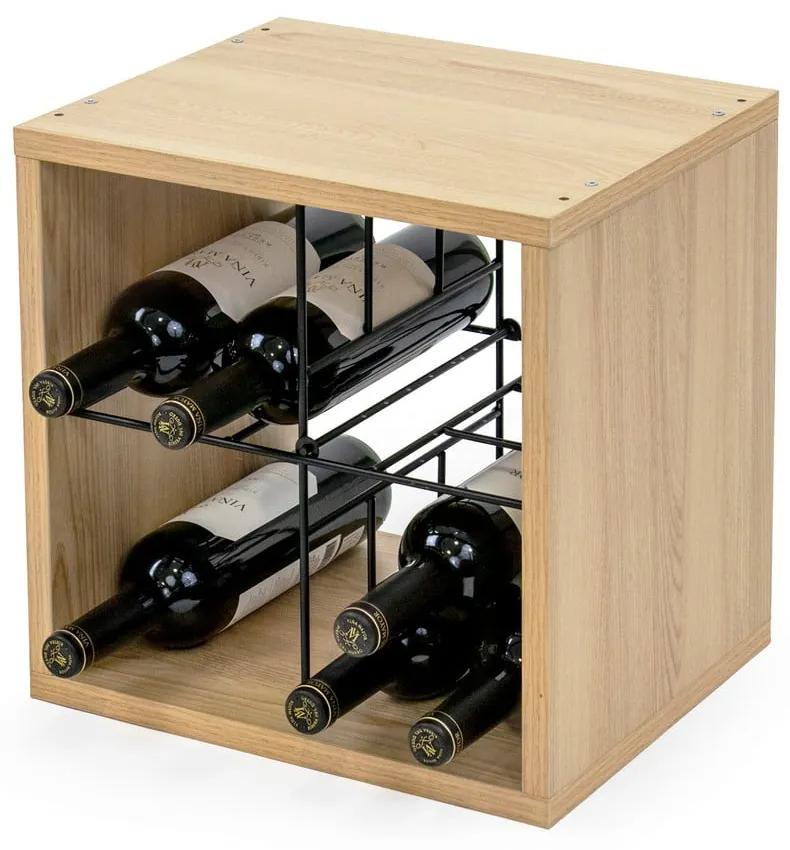 Raft pentru sticle de vin cu aspect de lemn de fag număr sticle 16 – Compactor