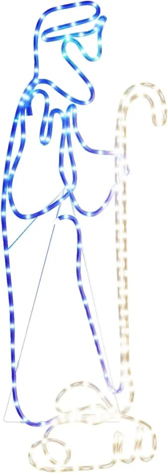 vidaXL Figurină cioban cu miel de Crăciun, 168 de LED-uri