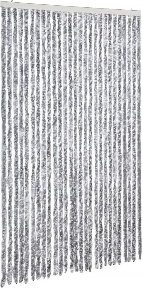 vidaXL Perdea pentru insecte, alb și gri, 118 x 220 cm, chenille