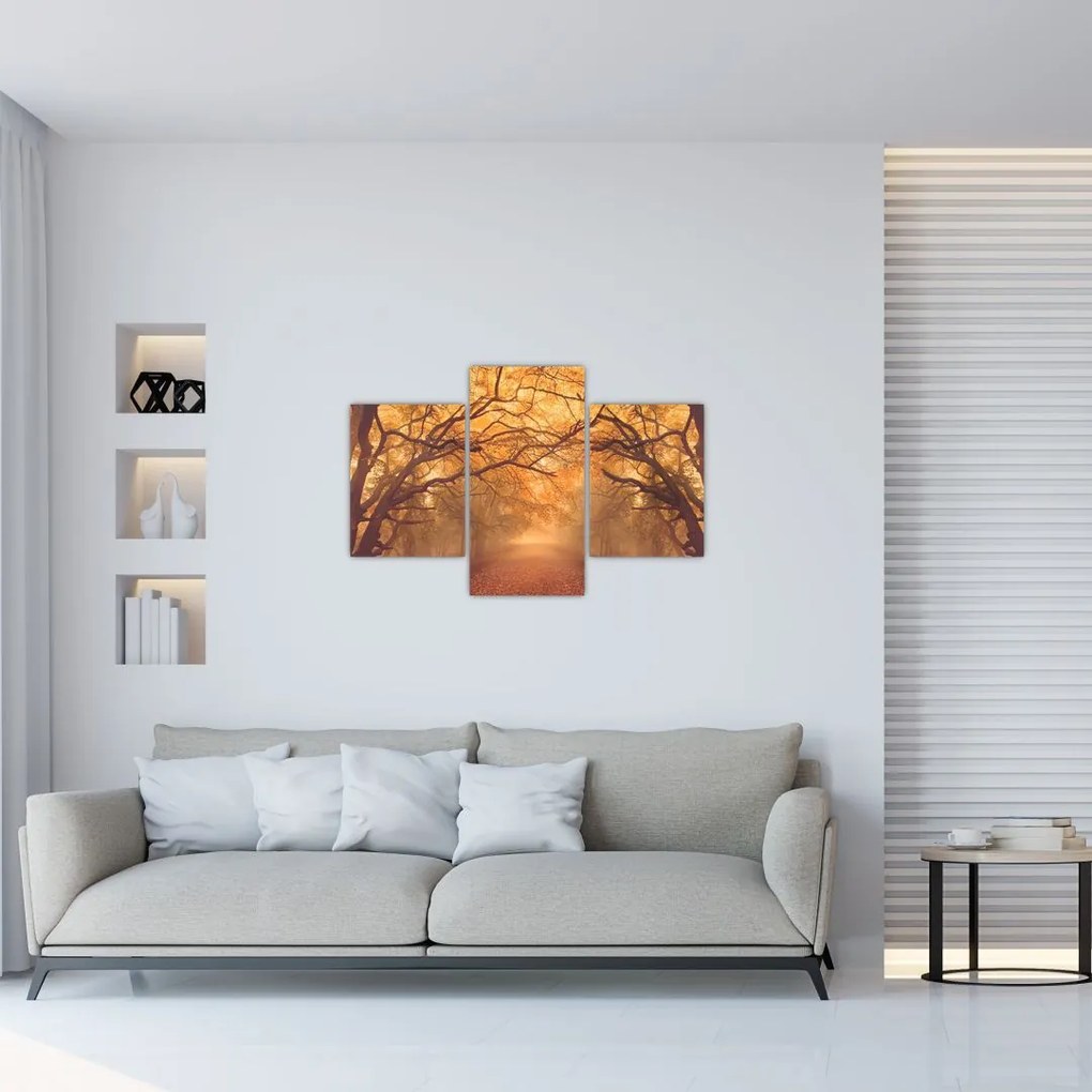 Tablou - Peisaj de toamnă cu drum (90x60 cm)