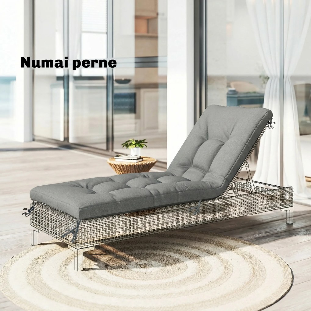 Outsunny Pernă pentru Scaune de Grădină, Leagăn, Bancă, Saltea Lungă | Aosom Romania