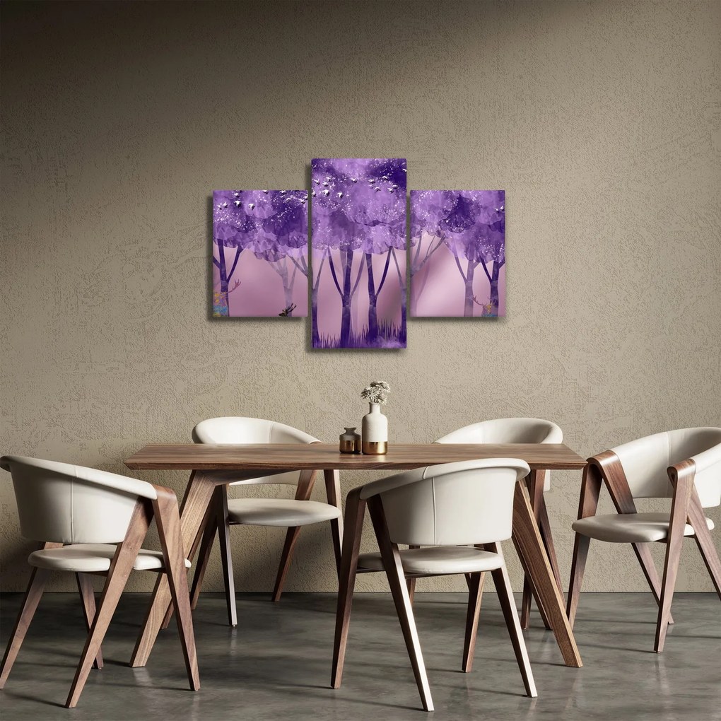 Tablou - Cerbi în pădurea magică (90x60 cm)
