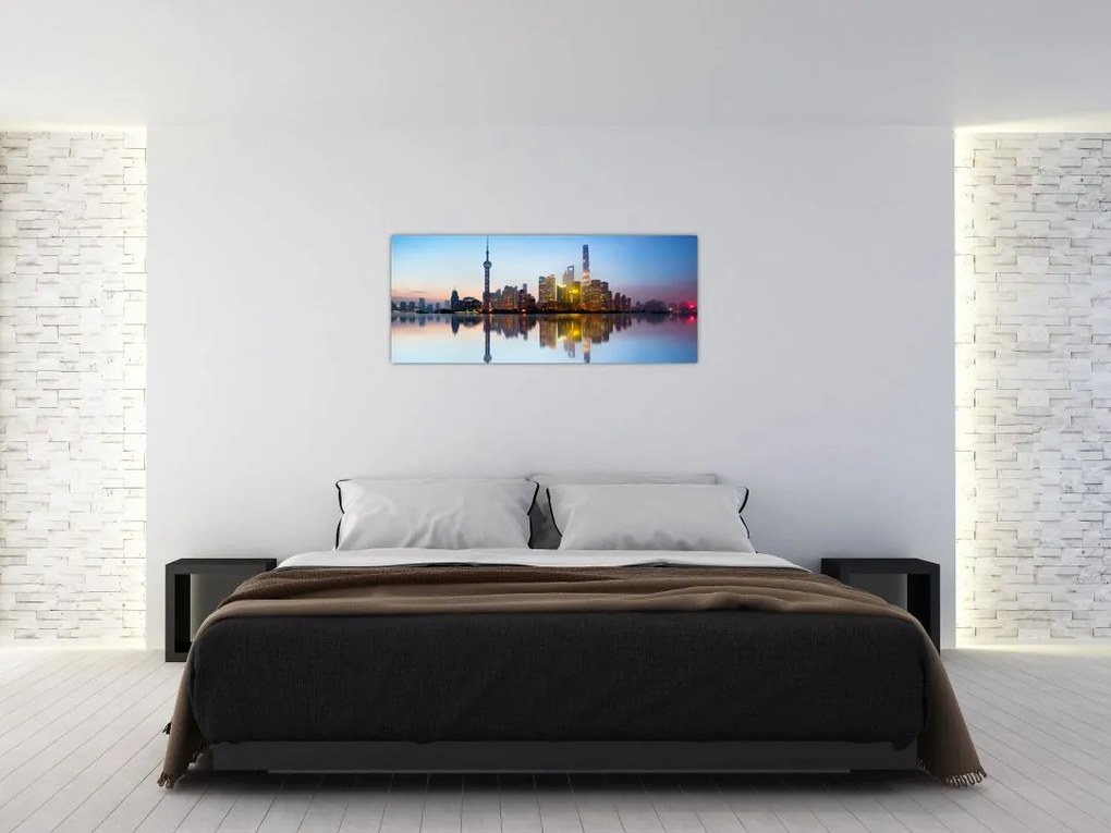 Tablou - Cerului dimineții deasupra Shanghaiului (120x50 cm)
