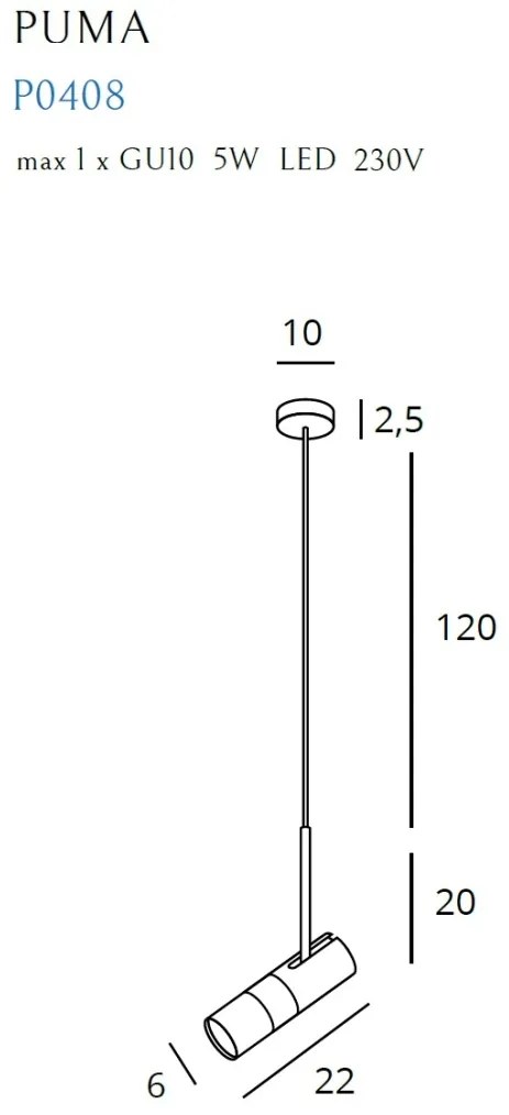 Lustra, Pendul design minimalist Puma P0408 MX