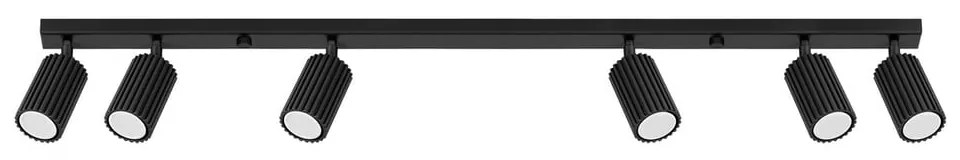 Spot negru 6,5x117 cm Gleam – Sollux