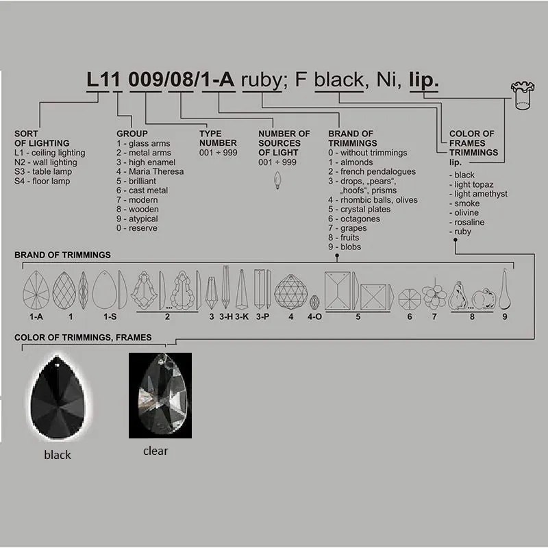 Aplica de perete Lux cristal Bohemia N25 721/01/6