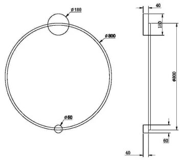 Aplică LED Maytoni MOD005WL-L46BSK1 HALO LED/47W/230V