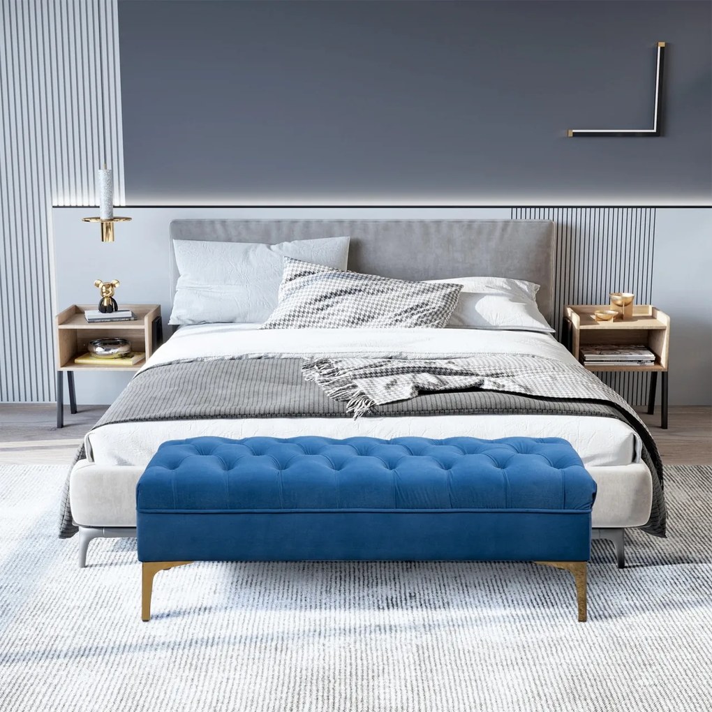 BAAL202 - Bancuta 118 cm, Canapea, sofa, bancheta, banca living, dormitor, hol - Albastru / Verde / Crem / Gri