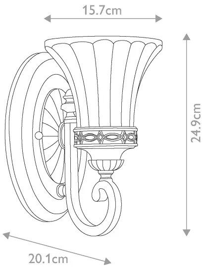Aplică DRAWING ROOM 1xE27/60W/230V Feiss