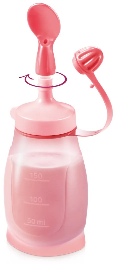 Tescoma Sticlă flexibilă PAPU PAPI 200 ml culinguriță, roz