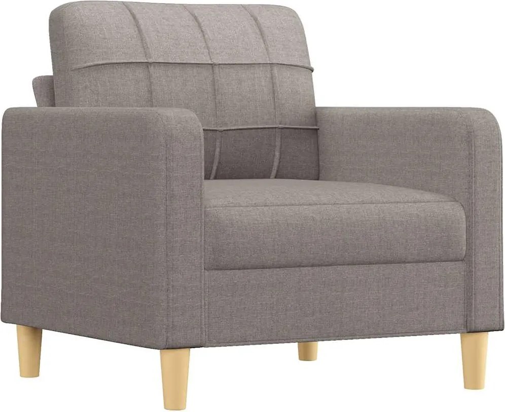 vidaXL Fotoliu canapea, gri taupe, 60 cm, material textil