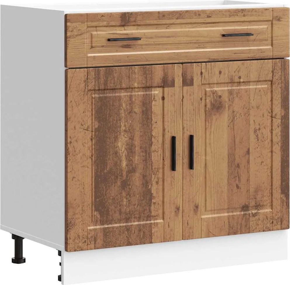 vidaXL Dulap bază de bucătărie „Porto” Lemn vechi, lemn de inginerie