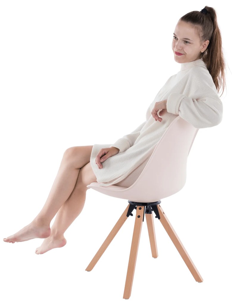 Scaun pivotant elegant, perlat, ETOSA