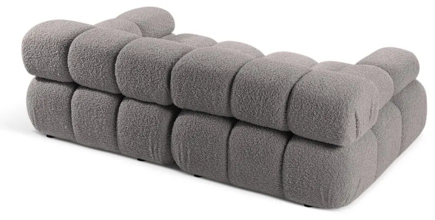 Canapea modulară gri deschis cu tapițerie din țesătură bouclé 188 cm Bellis – Micadoni Home