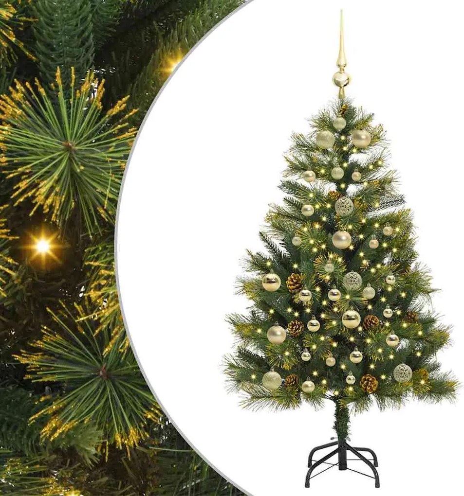 vidaXL Pom de Crăciun Artificial cu Ramuri Articulare și Conuri 150 cm