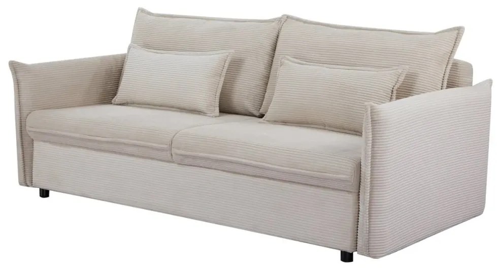 Canapea extensibila, Catifea Raiata Bej APARTMENT 215cm