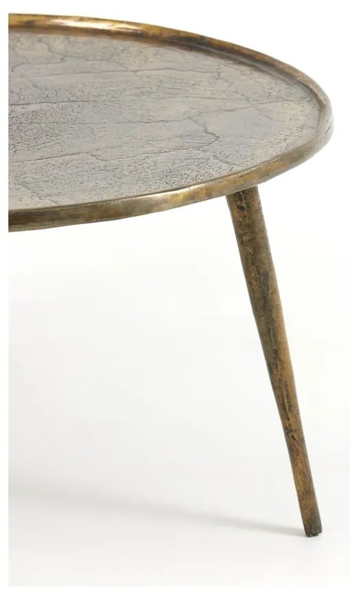 Măsuță de cafea în culoarea bronz rotundă din metal ø 67,5 cm Babina – Light &amp; Living