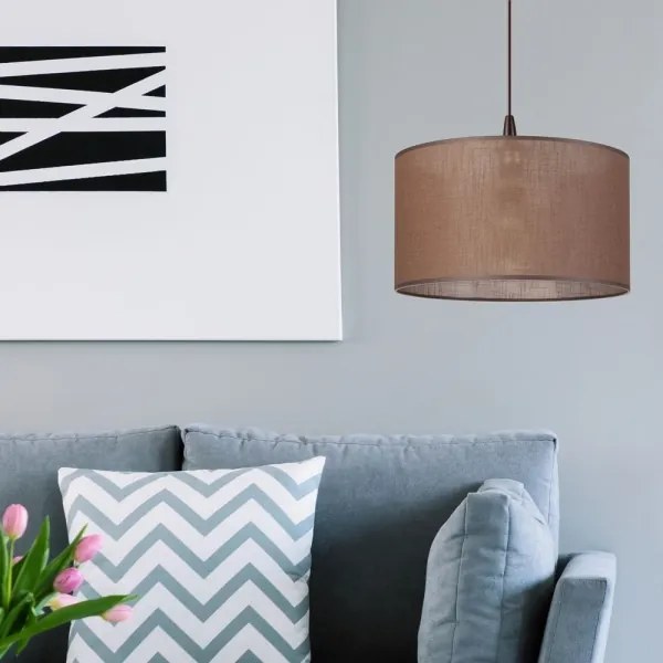 Lustră LED pe cablu NOEL 1xE27/60W/230V maro