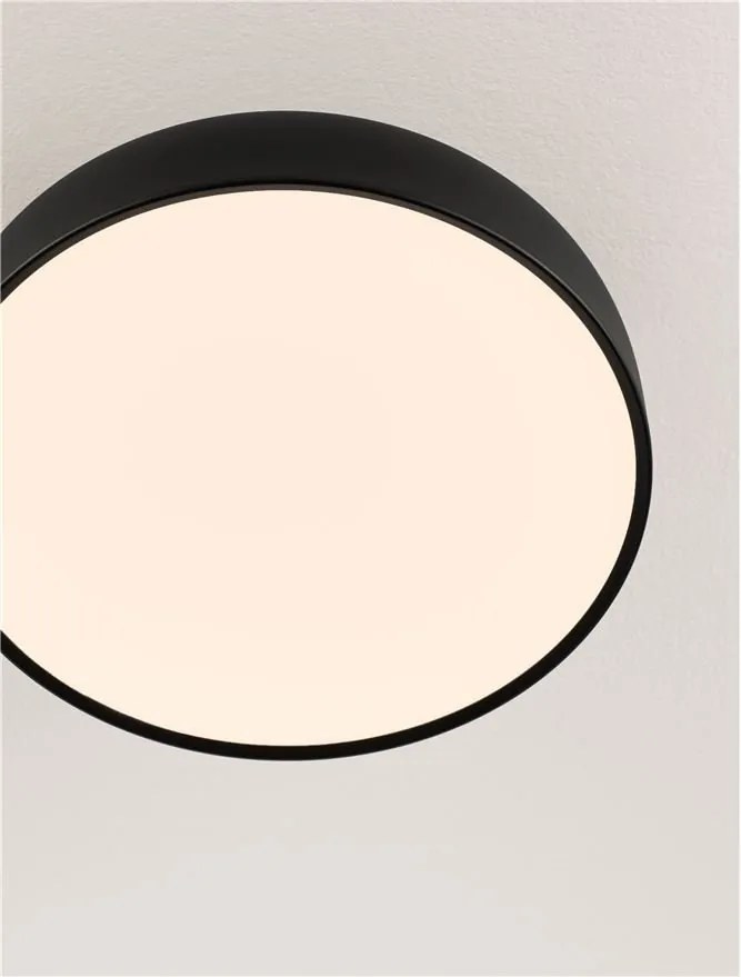 Plafoniera LED stil modern 2700K NOELIA negru 40cm